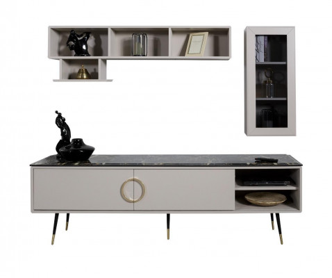 Complete eetkamerset 7-delig Eetkamer Dressoir Set Modern Tafel 4x Stoelen rtv