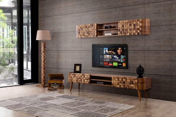 Eetkamerset Dressoir Eettafel 4x Stoel Garnituur Tafel Groep 7-delig. Sets Modern