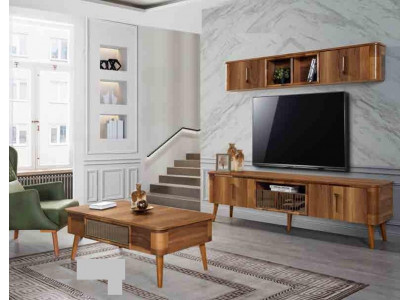 tv Wand Holz Stijl Modern Plank Woonkamermeubels Kast Nieuw Moderne Woonwand Nieuw