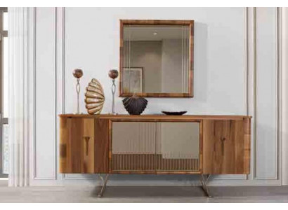Sideboards Houten Kast Meubels Ladenkast Bruin Nieuw Dressoir met Spiegel Commode