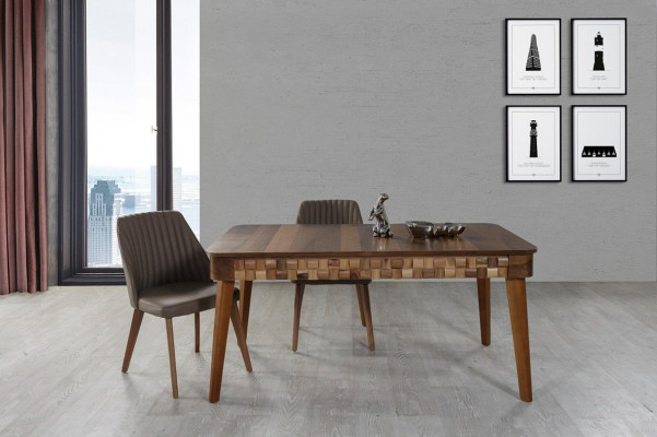Italiaanse eetkamer eetset Tafel 2x stoelen Groep 3-delig Eetset Set.