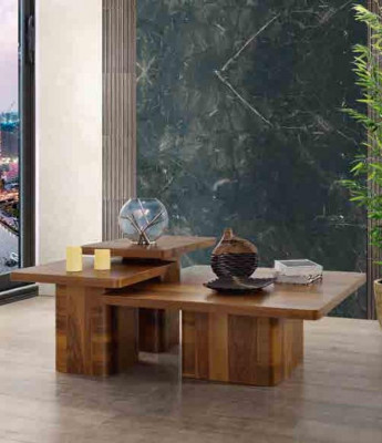 Houten tafel salontafel set 3-delig. Tafelsets Woonkamer Bank Houten Tafels Meubels