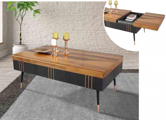 Koffietafel Salontafel Tafel Woonkamer Tafels Bijzettafel Hout Bank 120x68cm