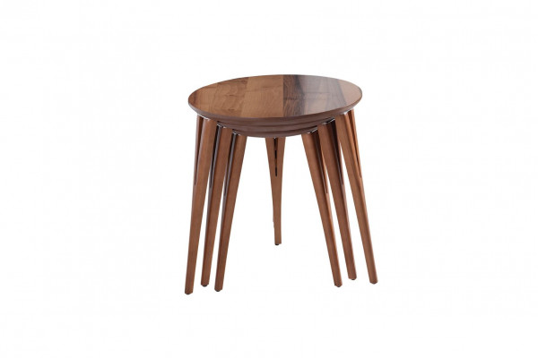Bijzettafels Bloemenstandaard Houten tafels Set Bijzettafel Tafel Salontafel 3-delig.