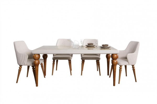 Stoel Stoelen Luxe Ontwerp Fauteuil Hout Bekleding Nieuw Modern Eetkamer Meubels Hout