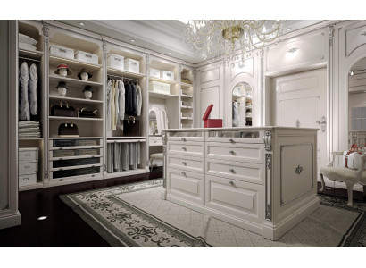 Wandelbare kledingkast Luxe klassieke garderobe Kleedkamer op maat