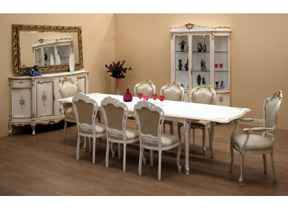 Compleet set eettafel 8 stoelen eetkamerset eetgroep houten tafel tafels 12-delig