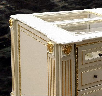 Eiland Loopbare kledingkast Ladenkast Kleedkamer Laden Kruk Jurken