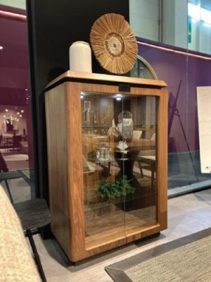 Luxe houten vitrine buffetkast ontwerp kasten bruin meubels kast nieuw