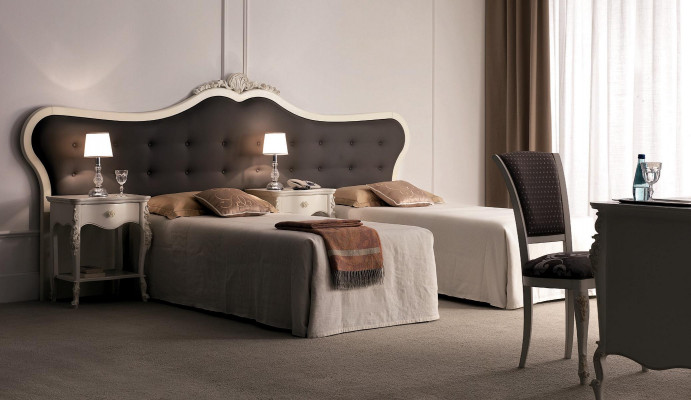 Hotel Inrichting 2x Bedden Ontwerp Moderne Slaapkamer Luxe Meubels 2-delig Set