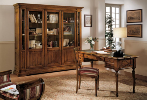 Kantoorset houten tafel stoel boekenplank bureau plank kasten 3-delige sets Nieuw