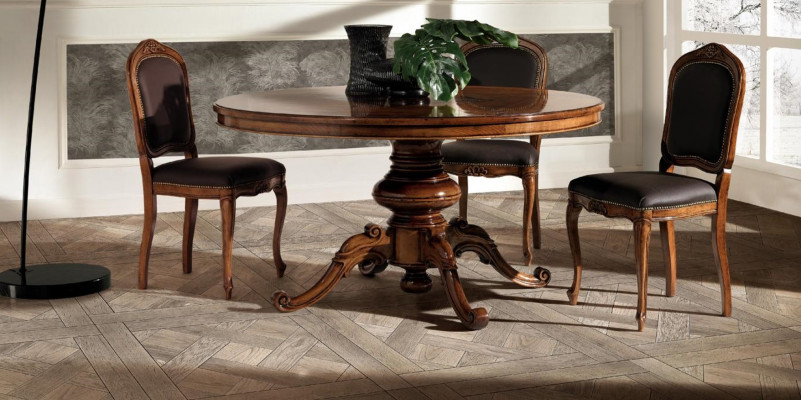 Eetgroep Eettafel Tafel Tafels 4x Armstoel Set Stoel Rond 5-delig Groep Salon