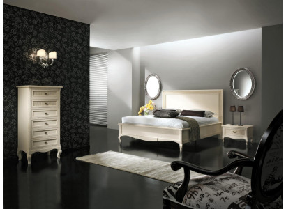 Ontwerp Klassieke Luxe Beddengroep Houten Bed Nachtkastje 4-delige Slaapkamerset