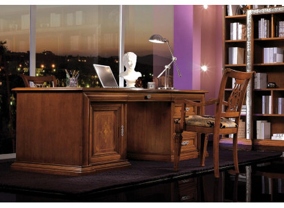 Bureau stoel tafels thuiskantoor tafel massief 2-dlg set kantoor