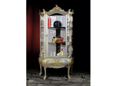 Barok meubels Italiaanse vitrinekast Kasten Massief houten plank Elegant