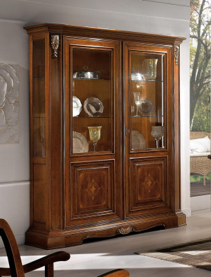 Vitrine 2 Deuren Houten Kast Vitrinekasten Woonkamer Kijkkasten Design Glazen Meubels