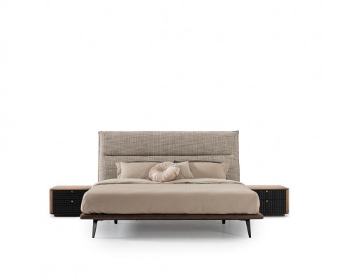 Modern Loft Design Slaapkamer Bed Ontwerp Luxe Bedden Bekledingsstijl Meubels Nieuw grijs