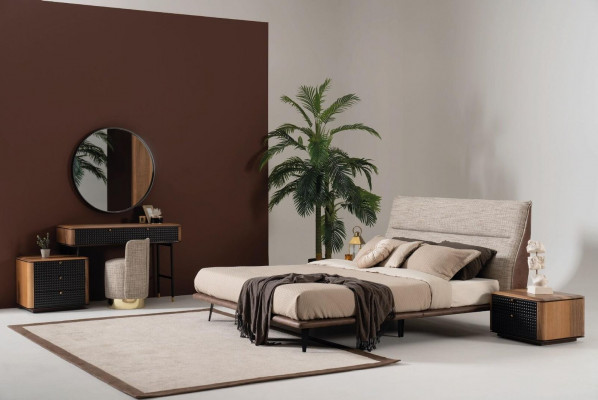 Modern Loft Design Slaapkamer Bed Ontwerp Luxe Bedden Bekledingsstijl Meubels Nieuw grijs
