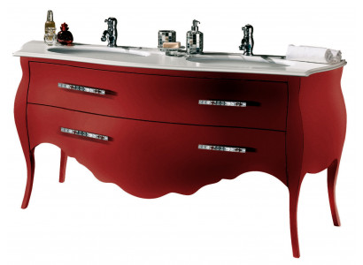 Badkamermeubel onderkast badkamerkast Rood 175cm kast Badkamermeubels Hangend Bad Nieuw