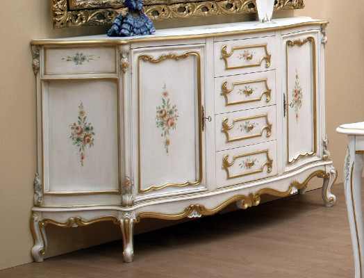 Laden Klassieke kast Massief houten meubels Dressoir Italiaanse inrichting