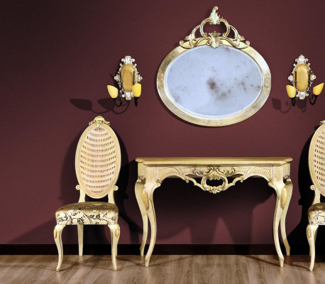 Console tafel dressoir met spiegel luxe klasse meubel set stijl modern 2-delig. Nieuw