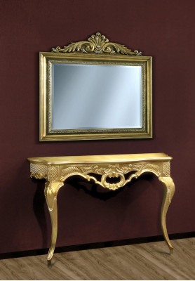Console commode wandtafel Klassieke console console tafel met spiegel Luxe