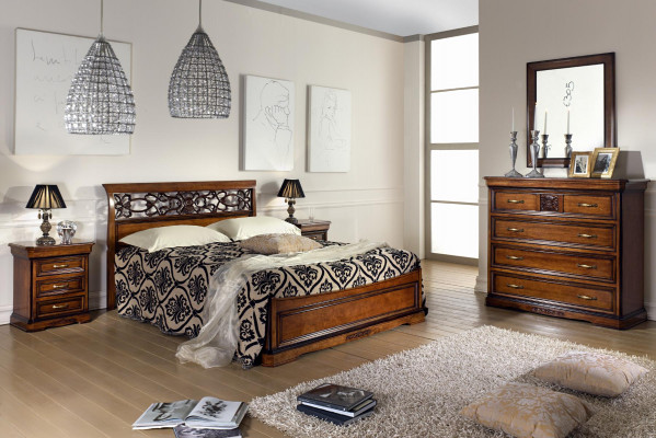 Slaapkamer Bed Nachtkastje Bedden Hotel Tweepersoons Set Luxe Ontwerp Nieuw 3-delige Meubelen