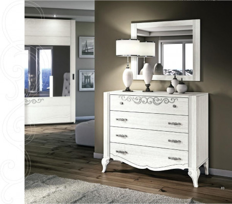 Luxe set 2-delig. Dressoir Spiegelgroep Houten console Kommode Kast Modern Nieuw