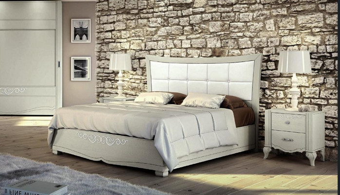 Bed Bekleding Ontwerp Luxe Tweepersoonsbedden Slaapkamer Hout Modern Bedframe Nieuw
