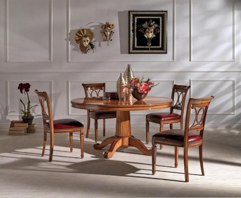 Garnituur 4x stoelen Art Deco gestoffeerd design Nieuw houten eetkamerstoelenset zitplaats