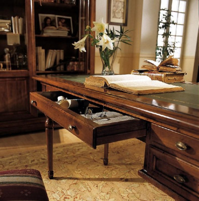 Schrijftafel Secretaire Italiaanse meubels Tafel Stoel Set Kantoor 2-delige Schrijftafels