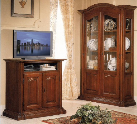 Vitrine glas woonkamer kast massief houten vitrine meubels dressoir massief hout