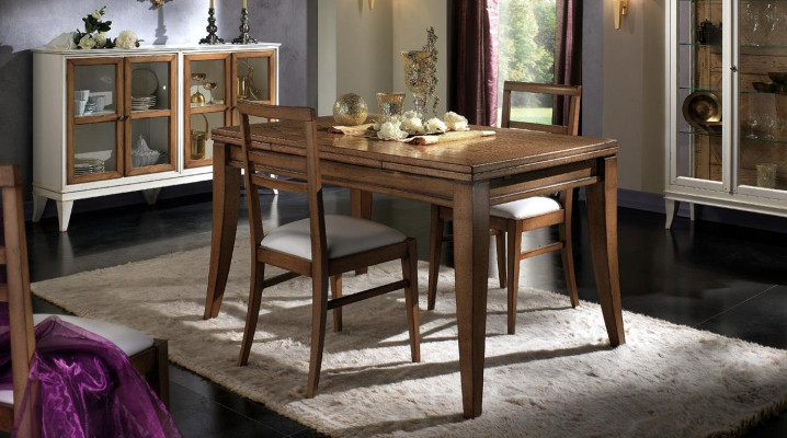 Eettafel natuurhout retrostijl eetkamer woonkamer eettafels tafels meubels