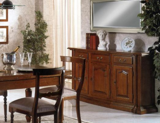 Kommode Dressoir Sideboard Bruin Hout Massief Kast Meubels Commodes Sideboards