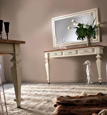 Ontwerp Consoletafel Kaptafel Make-uptafel Cosmetische tafel Spiegel Commode Kaptafels 2-delig.