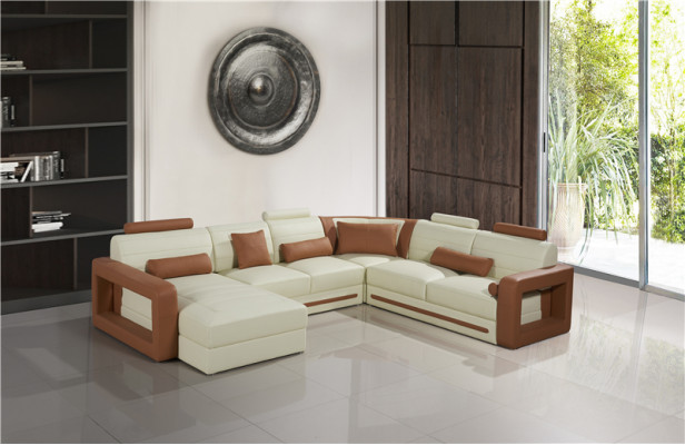 Ontwerper bank U-vorm hoekbank gestoffeerde bank lederen bankstellen woonlandschap nieuw