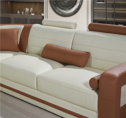 Ontwerper bank U-vorm hoekbank gestoffeerde bank lederen bankstellen woonlandschap nieuw