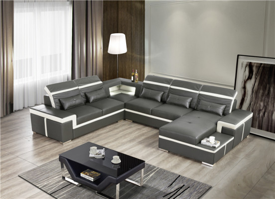 Sofas U Vorm Bank Bankstoffering Woonlandschap Ontwerp Hoekbank Leer Nieuw