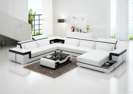 Sofas U Vorm Bank Bankstoffering Woonlandschap Ontwerp Hoekbank Leer Nieuw