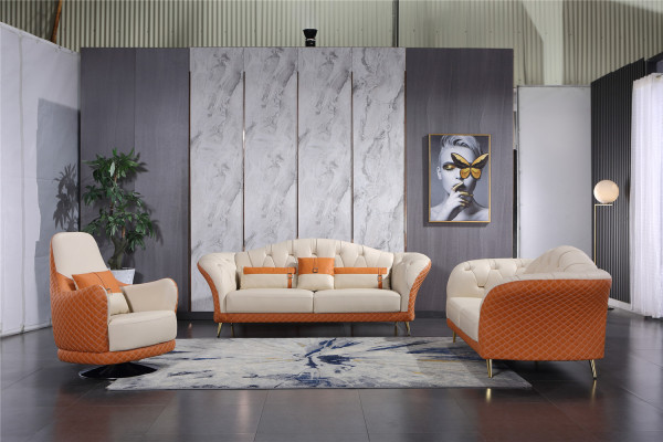 Moderne bankstel set van 3+2+1 zits ontwerp bank gestoffeerde bank bankstellen