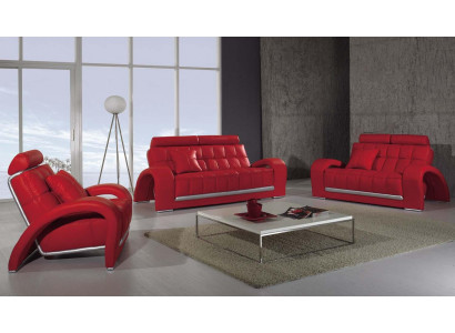 Ontwerper bankstel 3+1+1 zits bank bankstel leren set stoffering