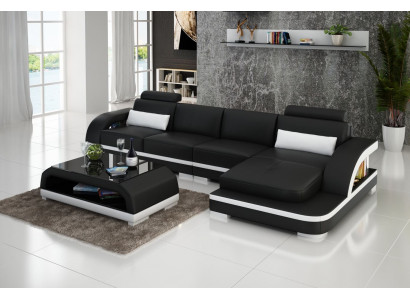 Leren hoekbank L-vorm bank woonlandschap hoekbank decor set design modern  Leren hoekbank L-vorm bank woonlandschap hoekbank decor set design modern