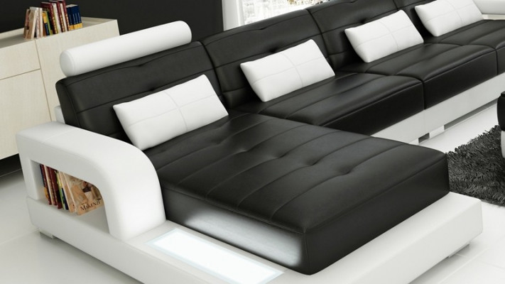 Meubelhoekbank Leren bank Bank Bekleding Hoekstoel Woonlandschap Set