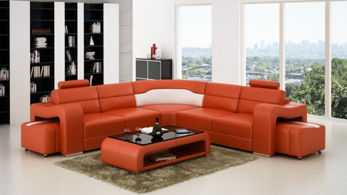 Hoekbank Bank Bank Bankstel Leren Hoekbank  Sofas Decoratie Set