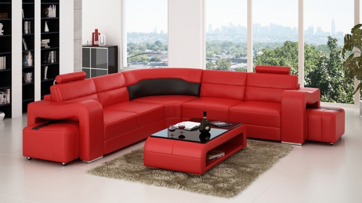 Hoekbank Bank Bank Bankstel Leren Hoekbank  Sofas Decoratie Set