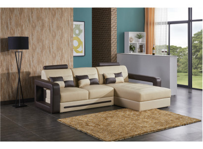 Hoekbank L-vorm Bank Bankstel Woonlandschap Leren bankstel