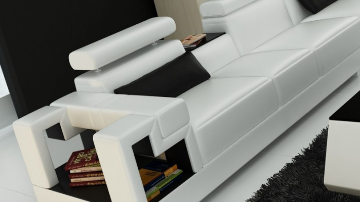 L Vorm bank bank stoffering set woonlandschap ontwerp hoekbank leer