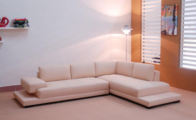 Hoekbank Lederen Bank Bank Bekleding Hoek Zit Woonlandschap Set