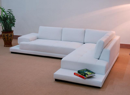 Hoekbank Lederen Bank Bank Bekleding Hoek Zit Woonlandschap Set