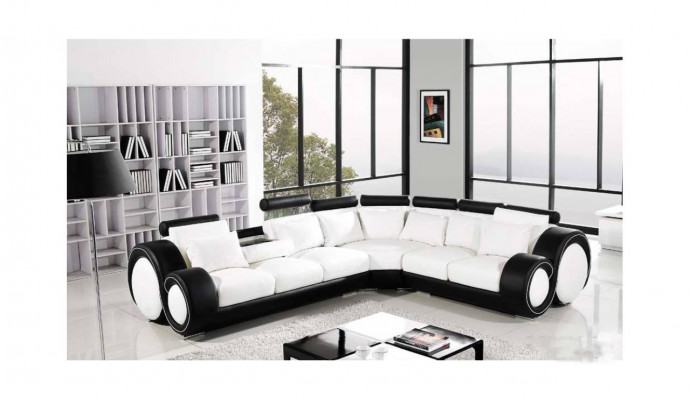 Hoekbank Leren Bank Bank Bekleding Hoek Zit Woonlandschap Set L-Vorm Stof